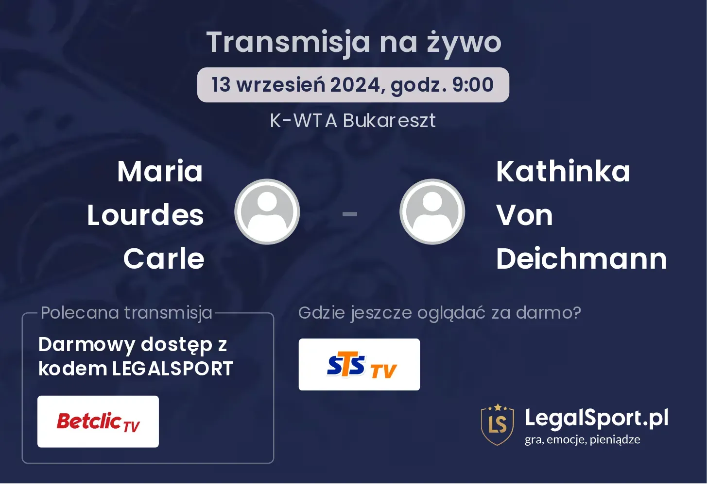 Maria Lourdes Carle - Kathinka Von Deichmann gdzie oglądać? 13.09, godz. 09:00