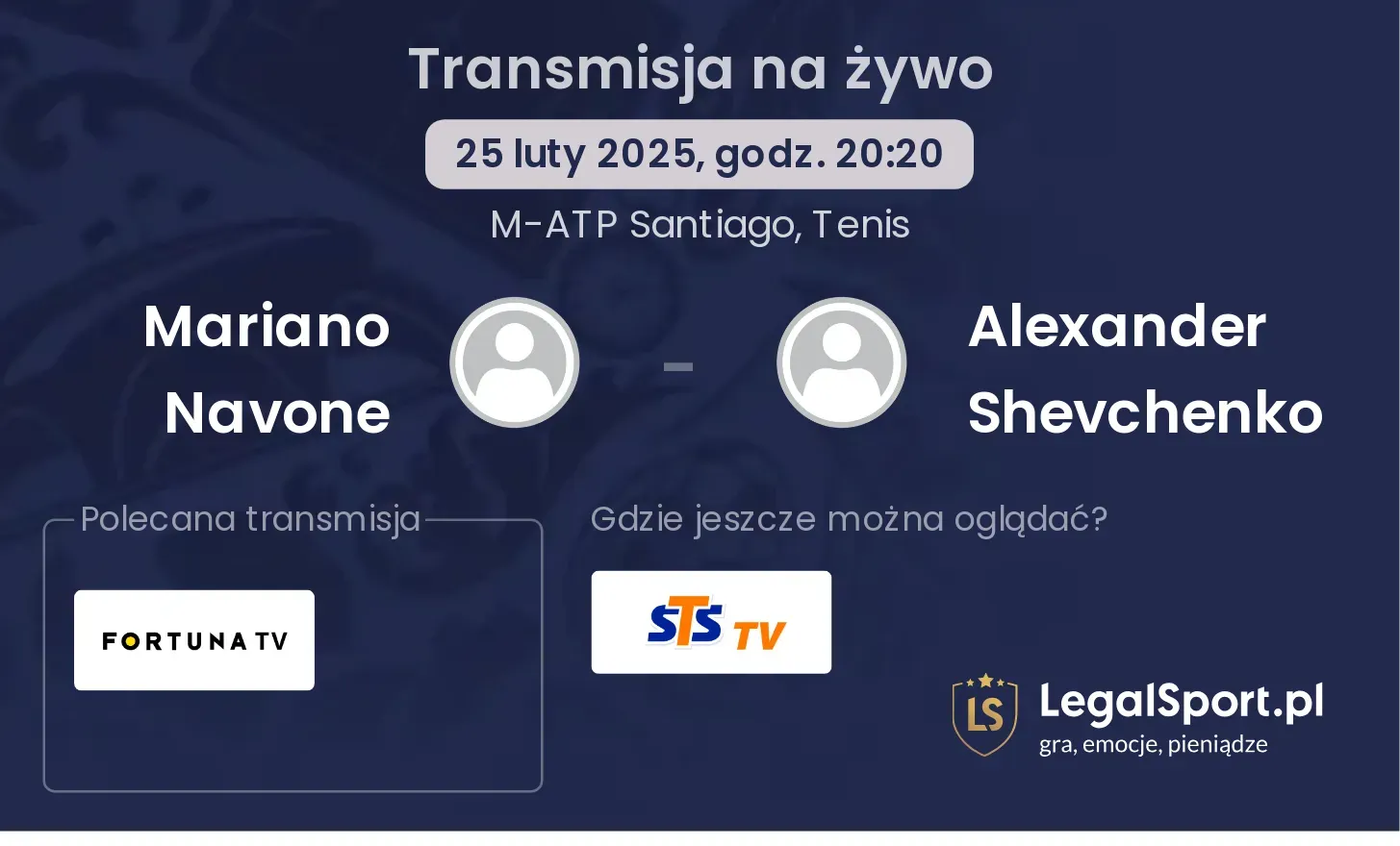 Mariano Navone - Alexander Shevchenko gdzie oglądać transmisję?
