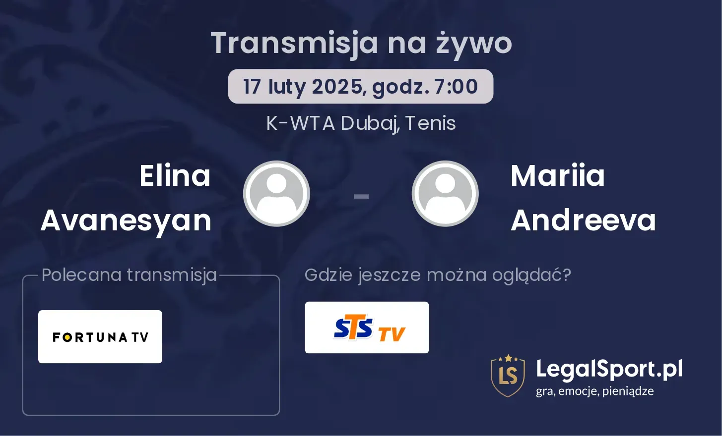 Elina Avanesyan - Mariia Andreeva gdzie oglądać?
