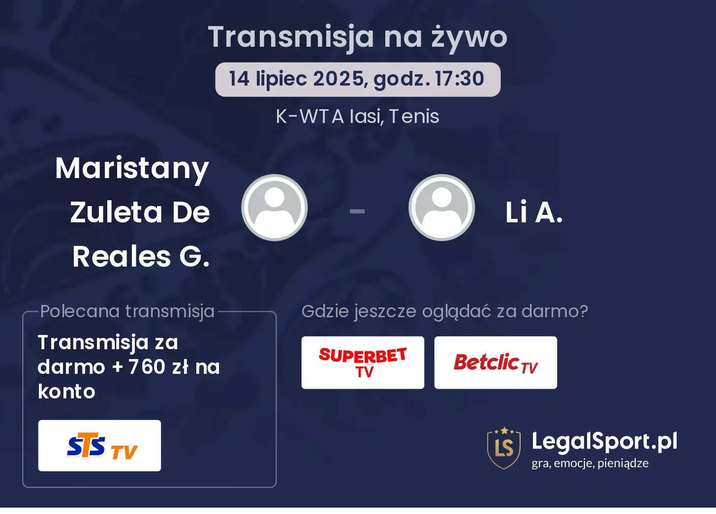 Maristany Zuleta De Reales G. - Li A. gdzie oglądać?