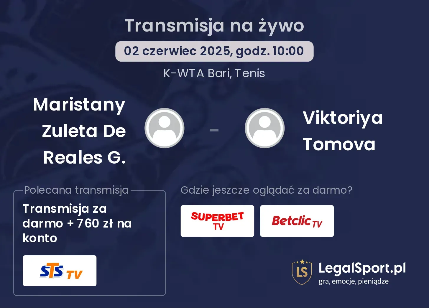 Maristany Zuleta De Reales G. - Viktoriya Tomova gdzie oglądać?