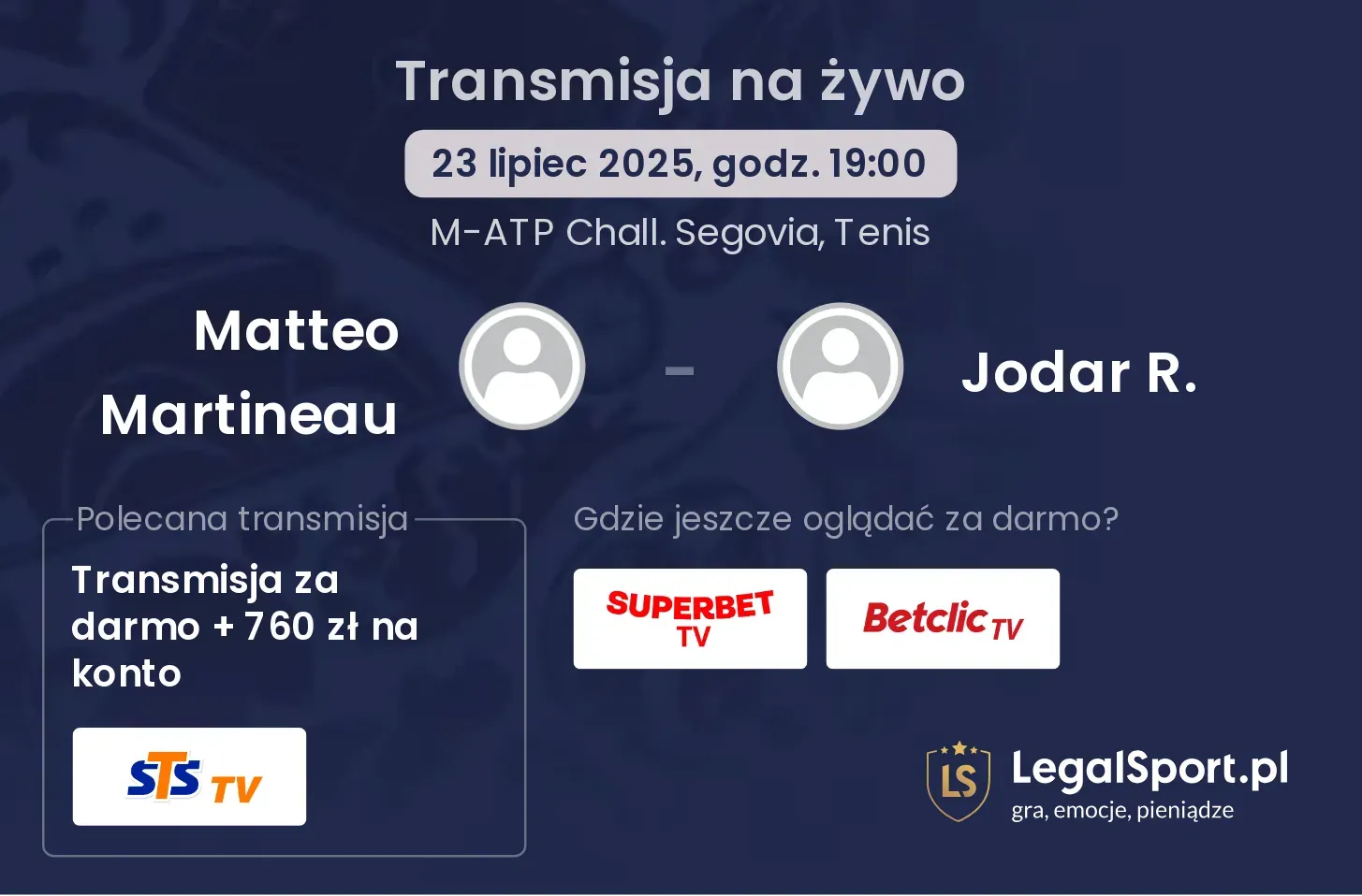 Matteo Martineau - Jodar R. transmisja na żywo