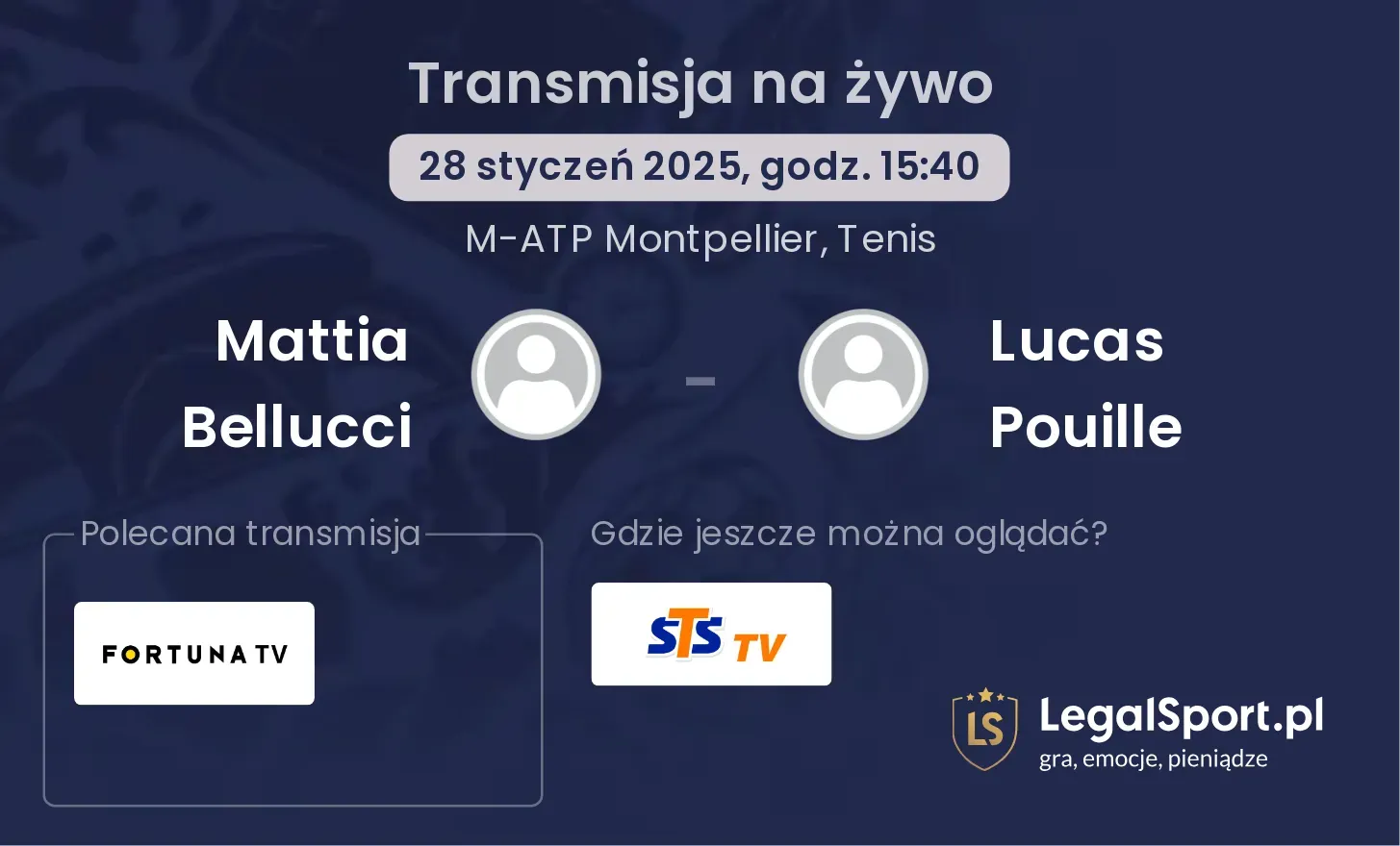 Mattia Bellucci - Lucas Pouille gdzie oglądać?