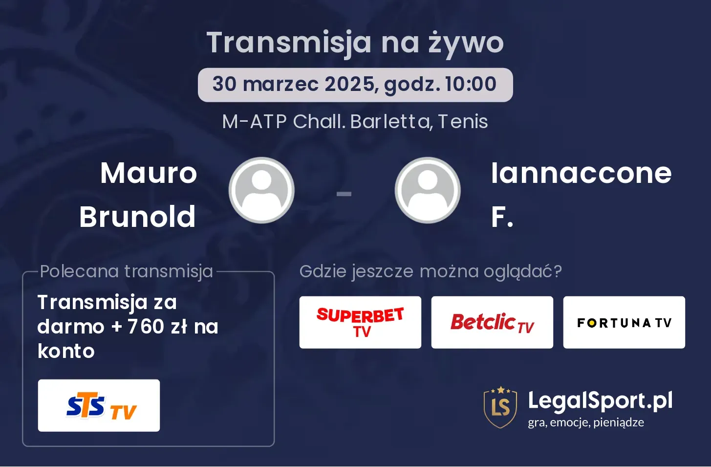 Mauro Brunold - Iannaccone F. gdzie oglądać?