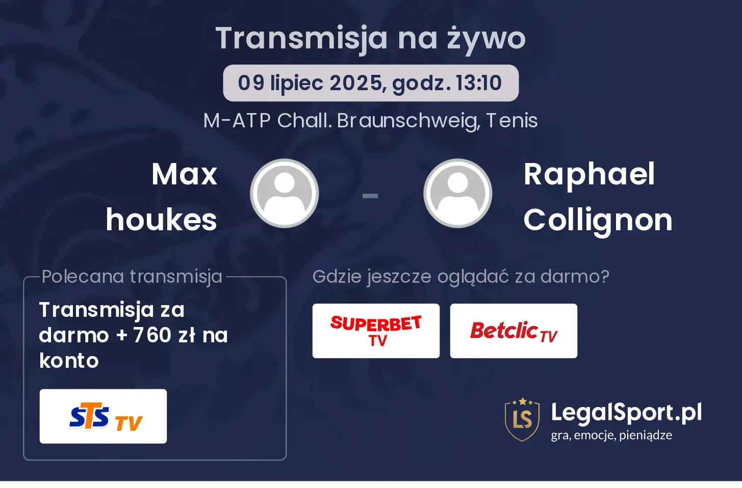 Max houkes - Raphael Collignon transmisja na żywo