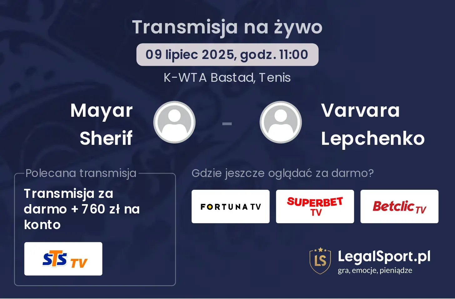 Mayar Sherif - Varvara Lepchenko transmisja na żywo
