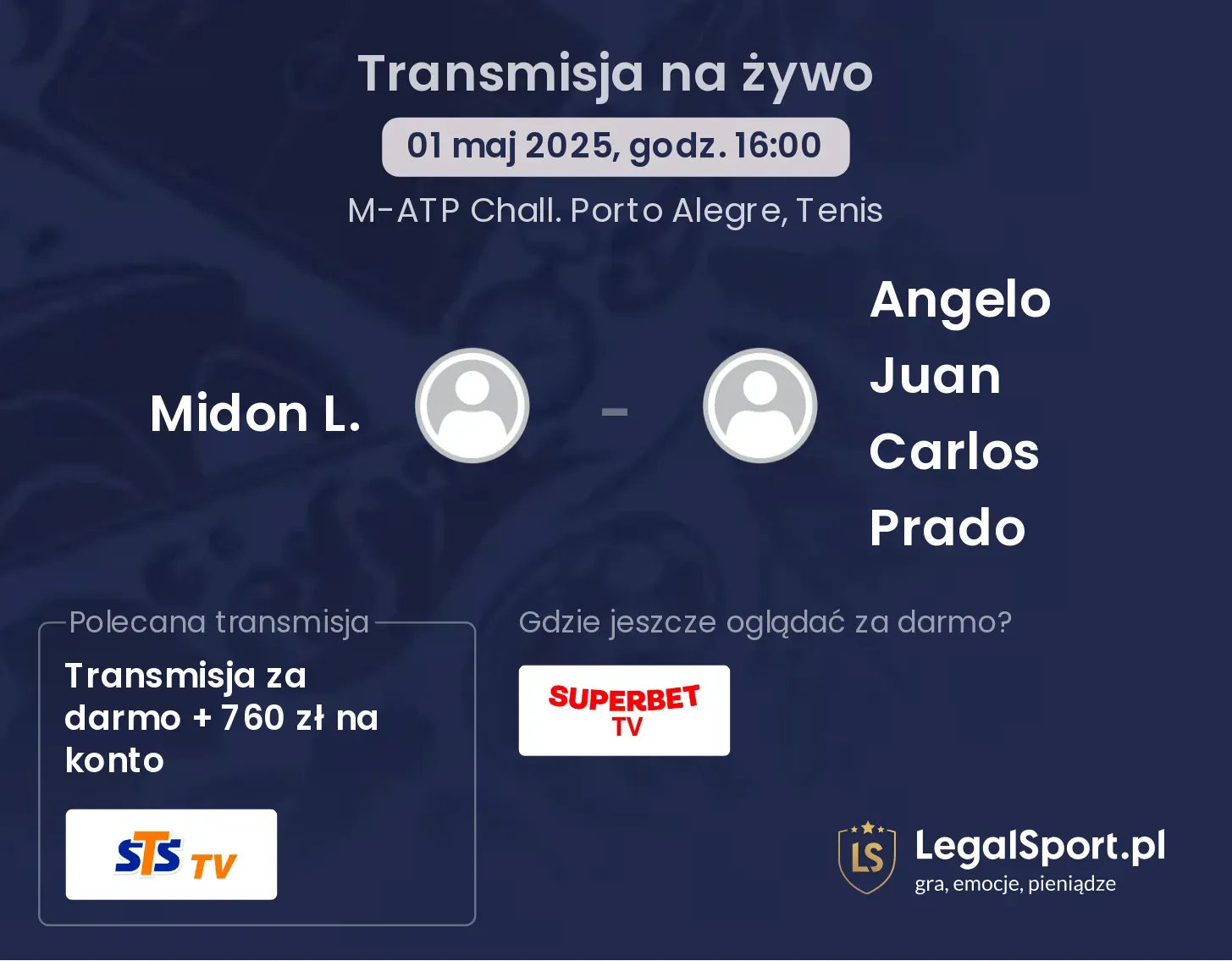 Midon L. - Angelo Juan Carlos Prado transmisja na żywo