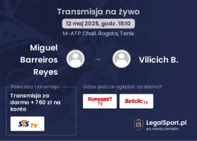 Miguel Barreiros Reyes - Vilicich B. gdzie oglądać?