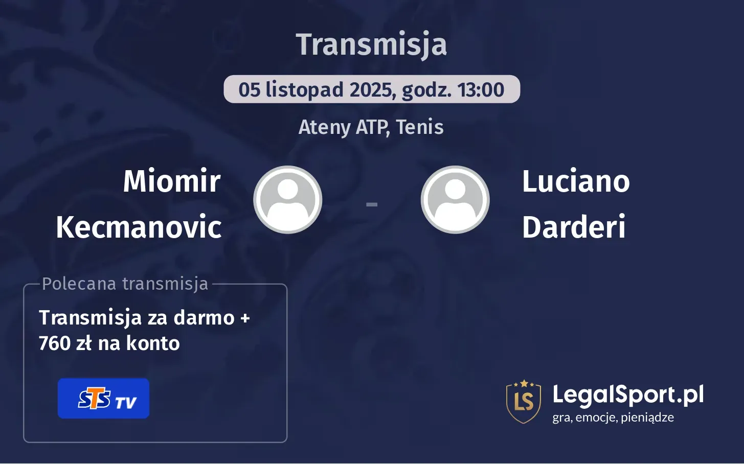 Miomir Kecmanovic - Luciano Darderi Transmisje