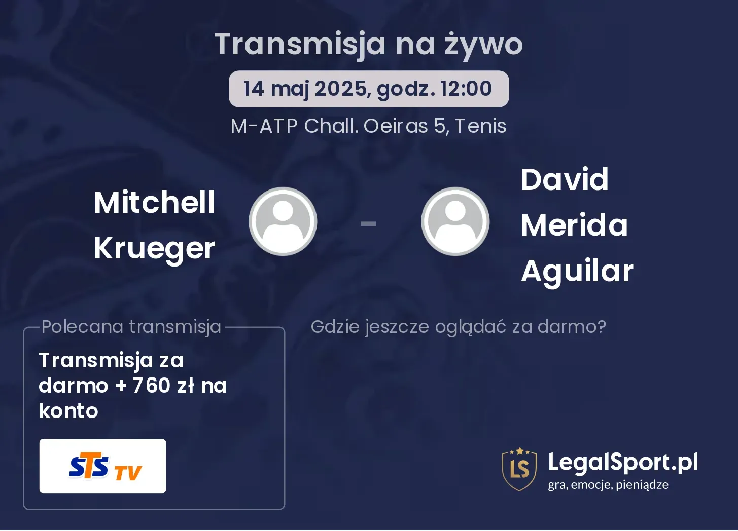 Mitchell Krueger - David Merida Aguilar transmisja na żywo