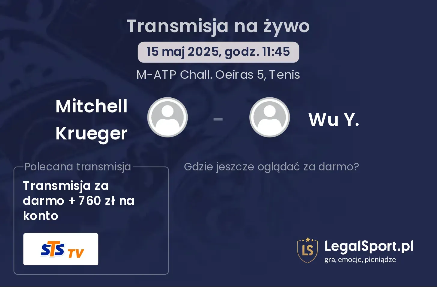 Mitchell Krueger - Wu Y. transmisja na żywo