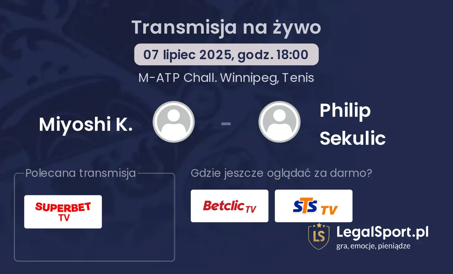 Miyoshi K. - Philip Sekulic gdzie oglądać?