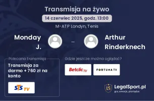 Monday J. - Arthur Rinderknech gdzie oglądać?