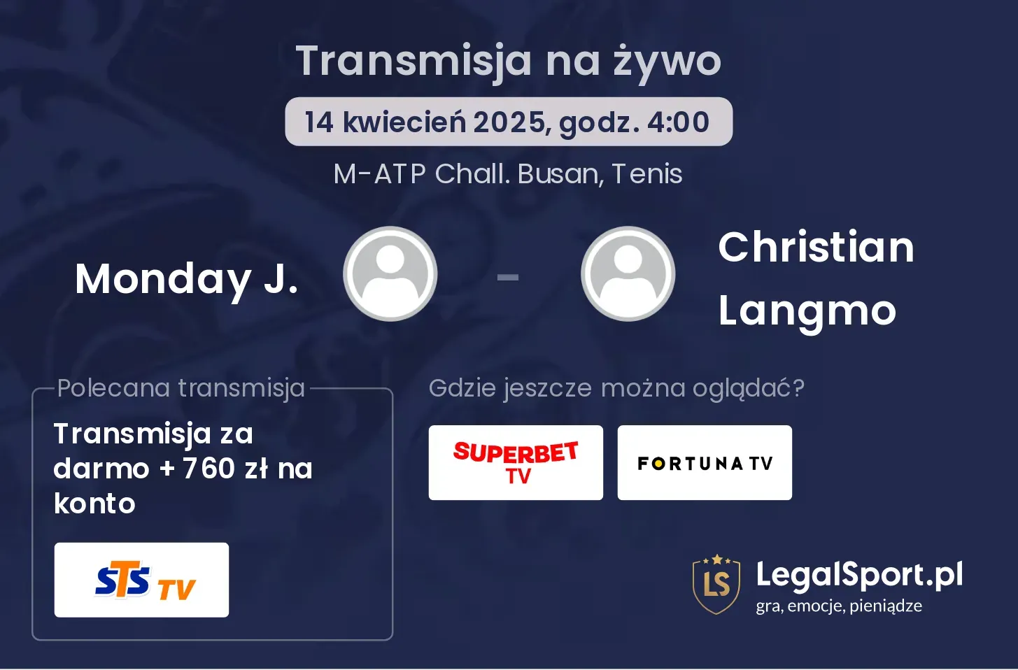 Monday J. - Christian Langmo gdzie oglądać?