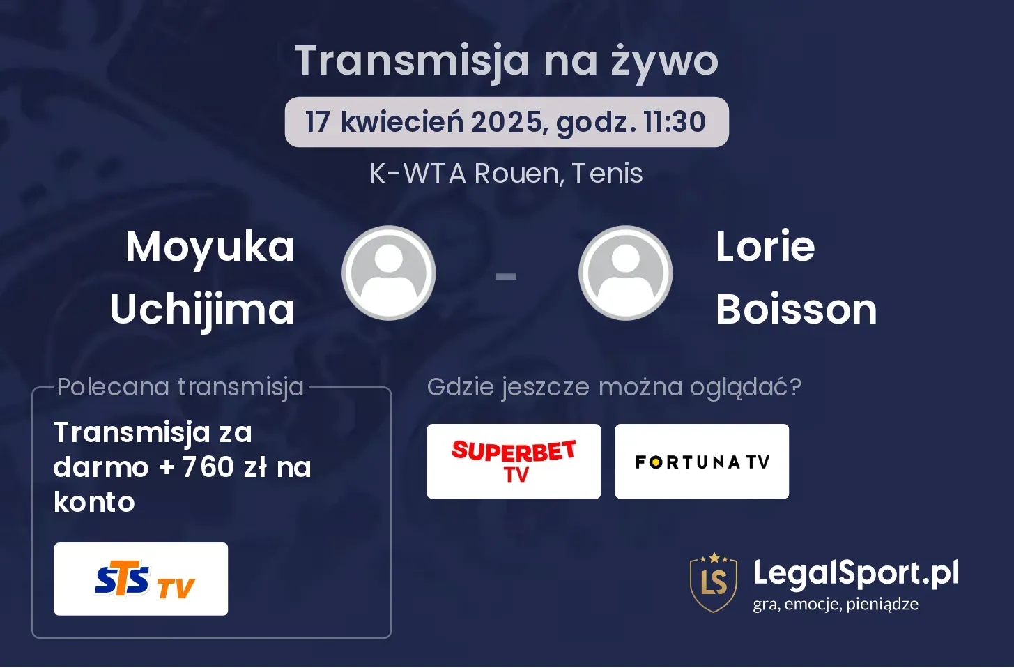 Moyuka Uchijima - Lorie Boisson gdzie oglądać transmisję?