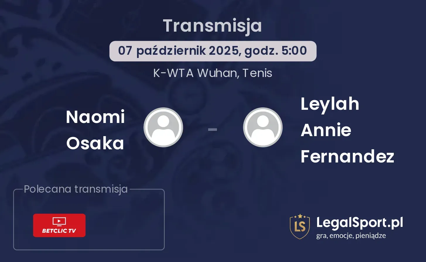 Naomi Osaka - Leylah Annie Fernandez gdzie oglądać?