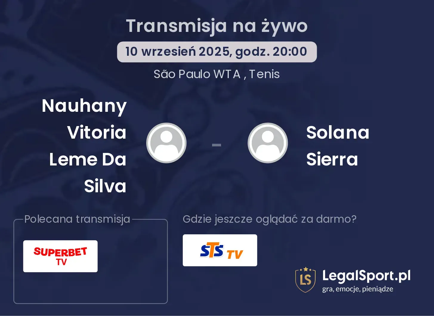 Nauhany Vitoria Leme Da Silva - Solana Sierra gdzie oglądać?