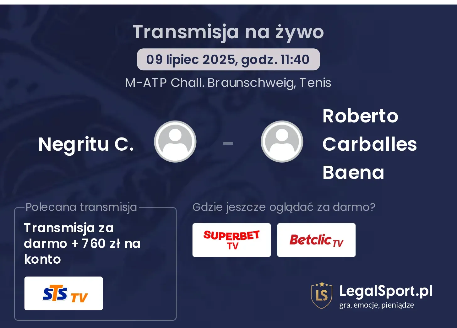 Negritu C. - Roberto Carballes Baena transmisja na żywo