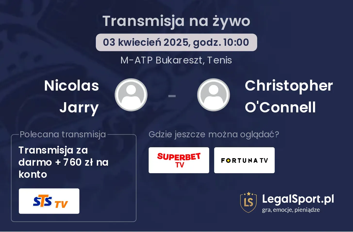 Nicolas Jarry - Christopher O'Connell gdzie oglądać transmisję?
