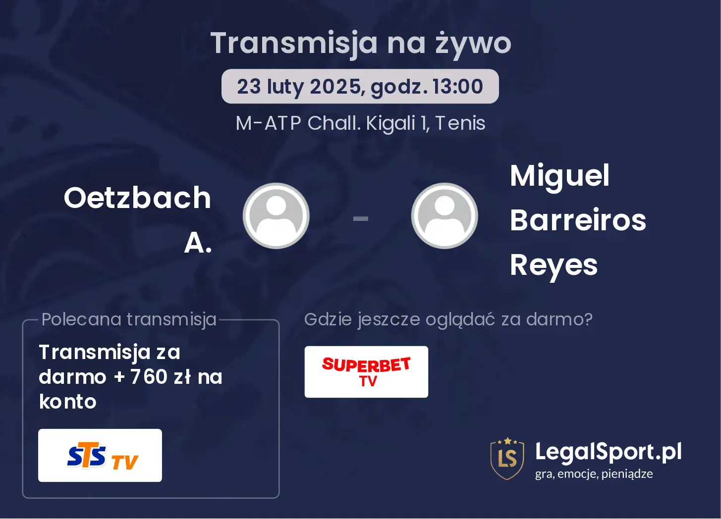 Oetzbach A. - Miguel Barreiros Reyes gdzie oglądać?