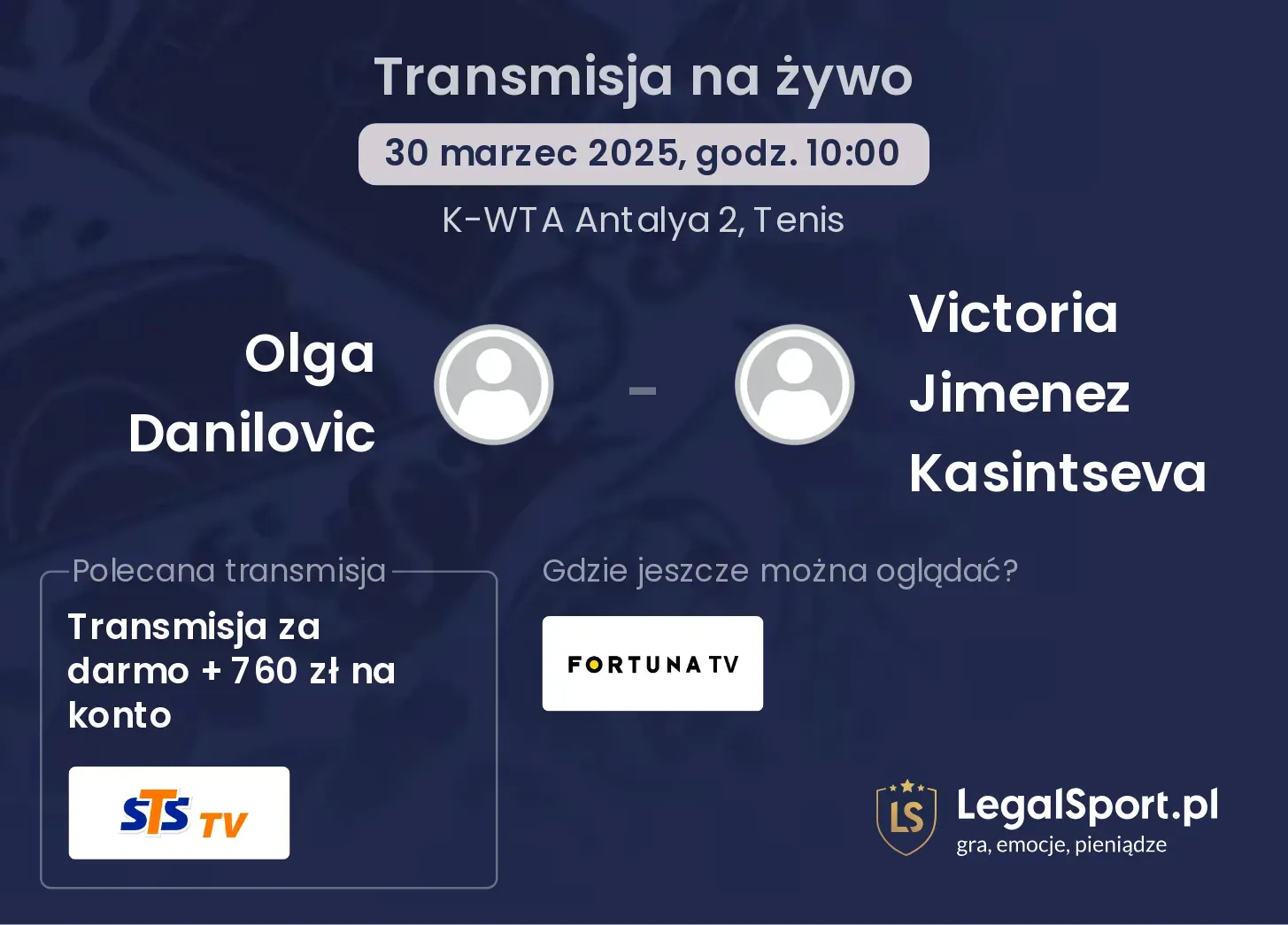 Olga Danilovic - Victoria Jimenez Kasintseva gdzie oglądać?