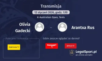 Olivia Gadecki - Arantxa Rus gdzie oglądać? (12.01)