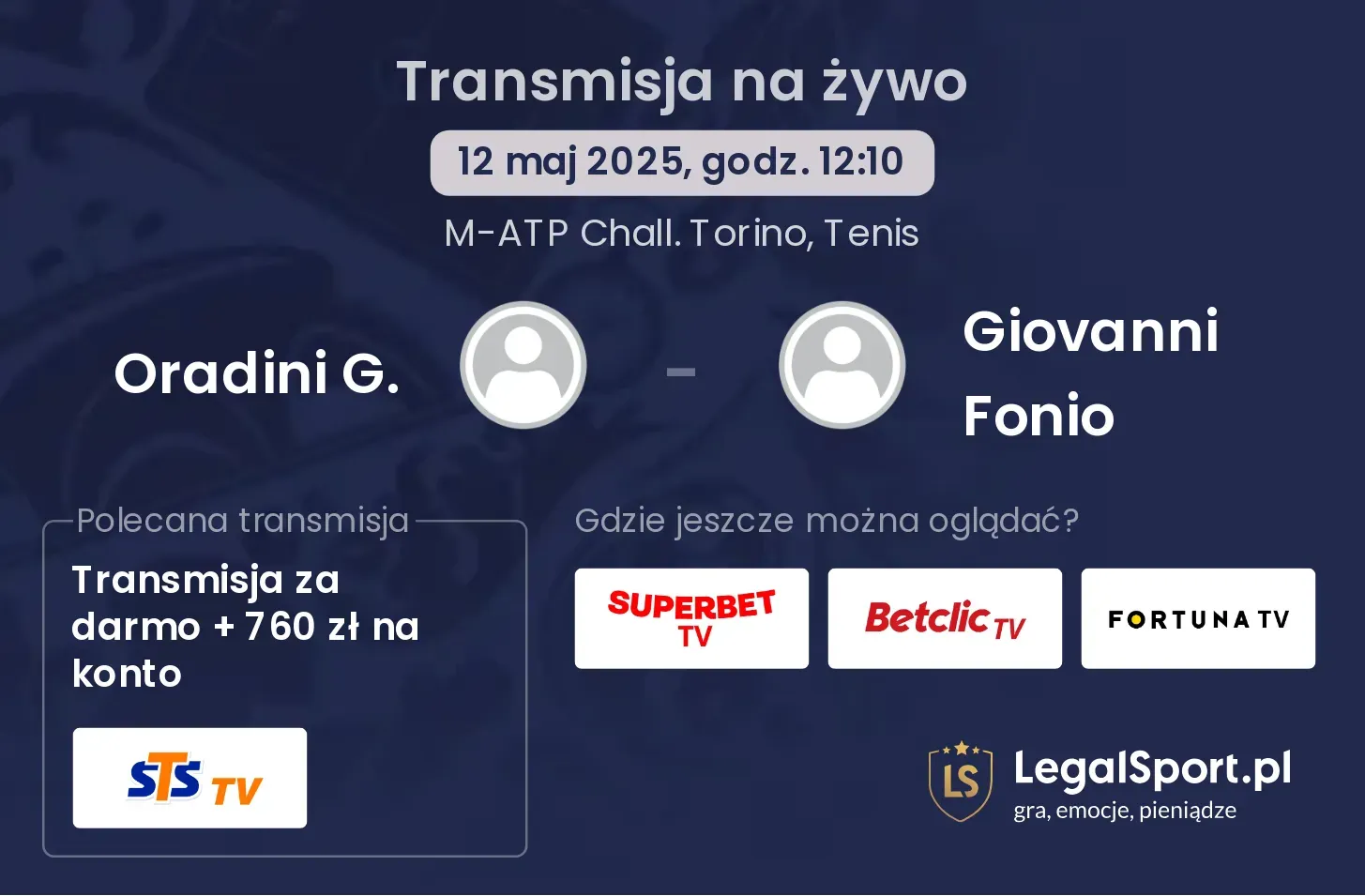 Oradini G. - Giovanni Fonio gdzie oglądać?