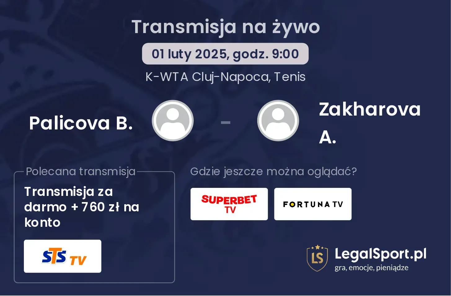 Palicova B. - Zakharova A. gdzie oglądać?