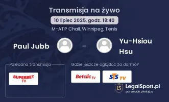 Paul Jubb - Yu-Hsiou Hsu gdzie oglądać?