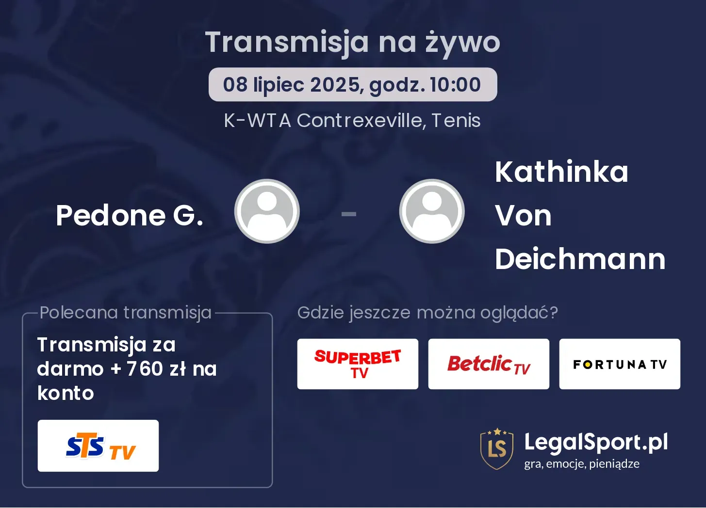 Pedone G. - Kathinka Von Deichmann gdzie oglądać?