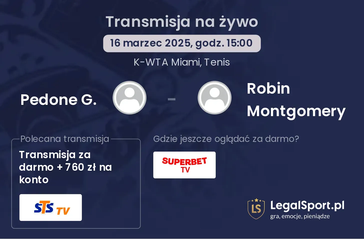Pedone G. - Robin Montgomery gdzie oglądać?