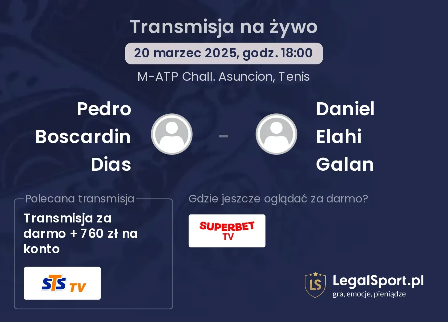 Pedro Boscardin Dias - Daniel Elahi Galan gdzie oglądać?