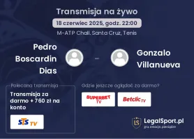 Pedro Boscardin Dias - Gonzalo Villanueva gdzie oglądać?