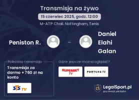 Peniston R. - Daniel Elahi Galan gdzie oglądać transmisję?