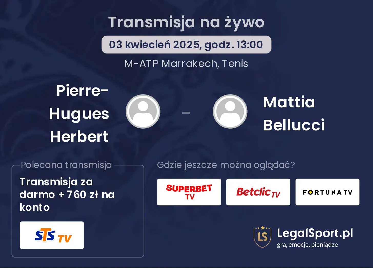 Pierre-Hugues Herbert - Mattia Bellucci gdzie oglądać?