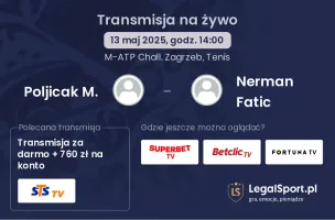 Poljicak M. - Nerman Fatic gdzie oglądać transmisję?