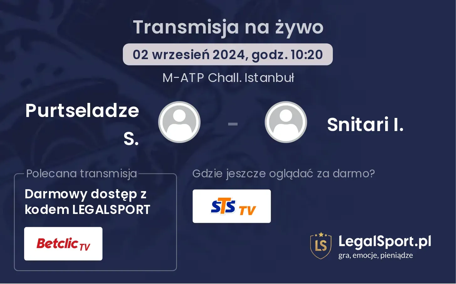 Purtseladze S. - Snitari I. gdzie oglądać? 02.09, godz. 10:20