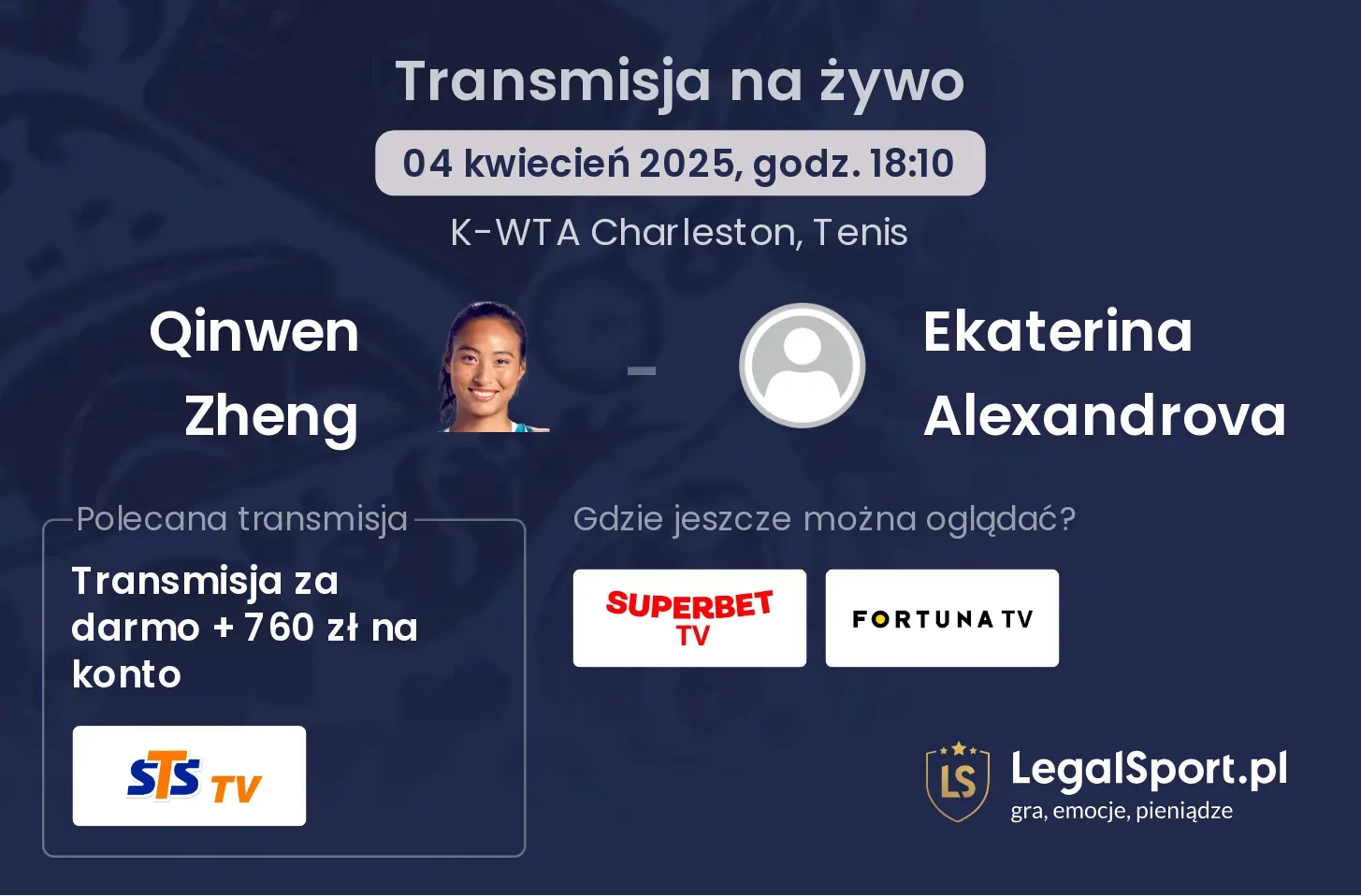 Qinwen Zheng - Ekaterina Alexandrova gdzie oglądać?