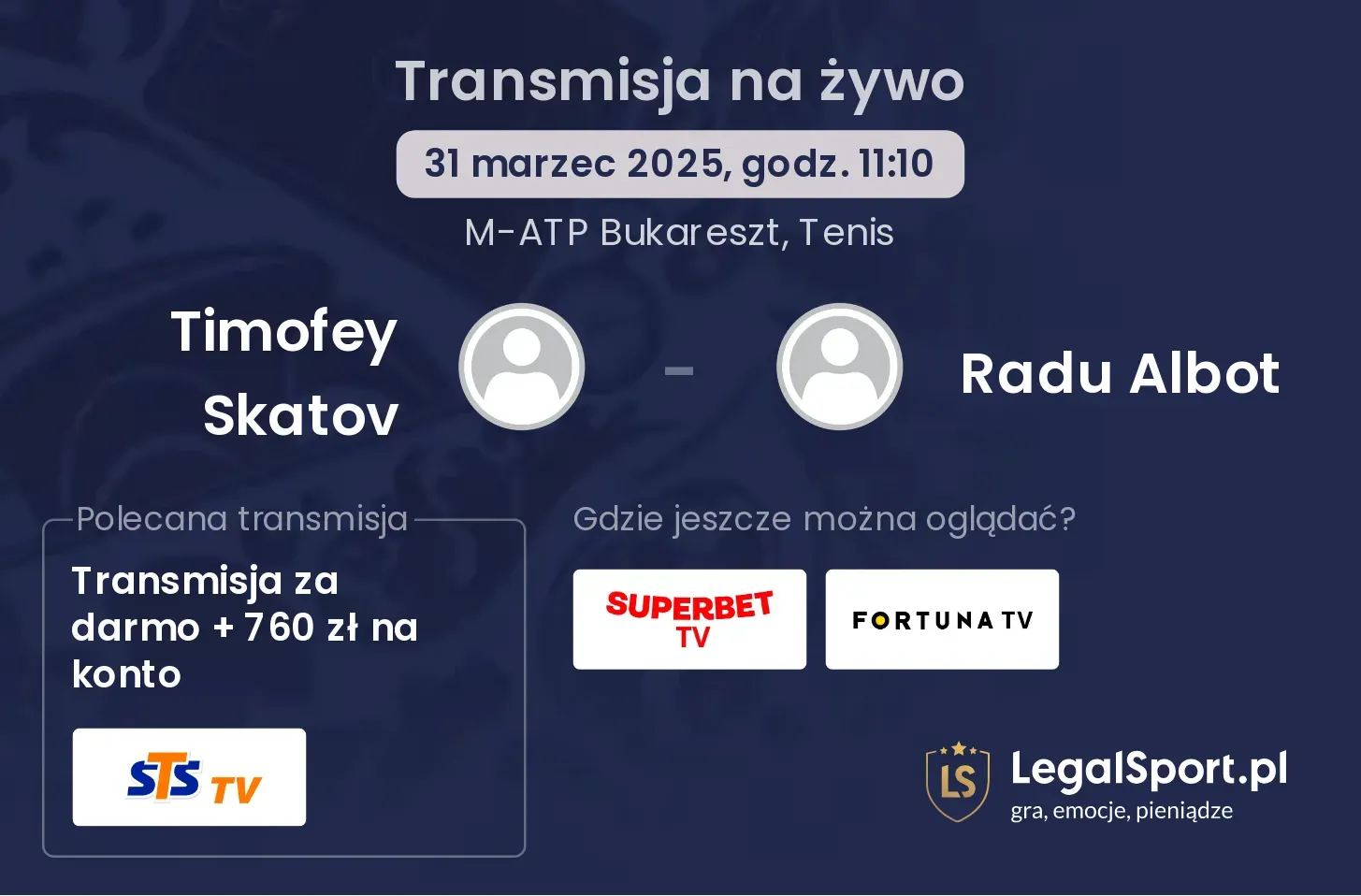 Timofey Skatov - Radu Albot gdzie oglądać?