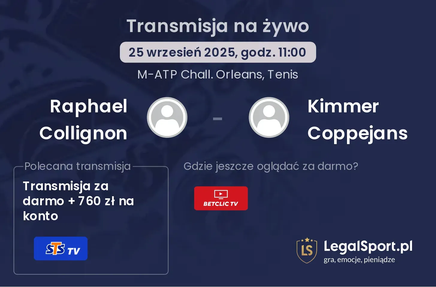 Raphael Collignon - Kimmer Coppejans transmisja na żywo