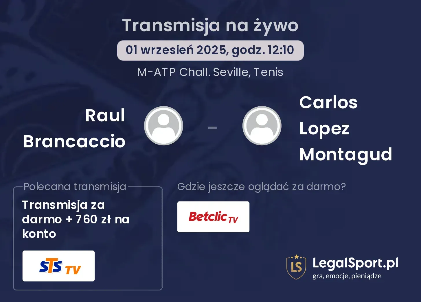 Raul Brancaccio - Carlos Lopez Montagud gdzie oglądać?