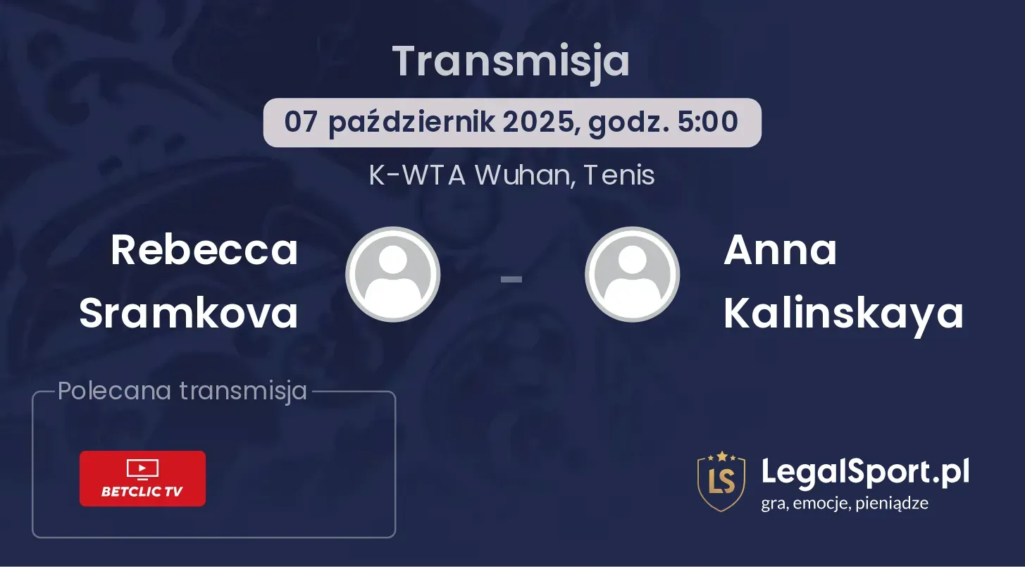 Rebecca Sramkova - Anna Kalinskaya Transmisje