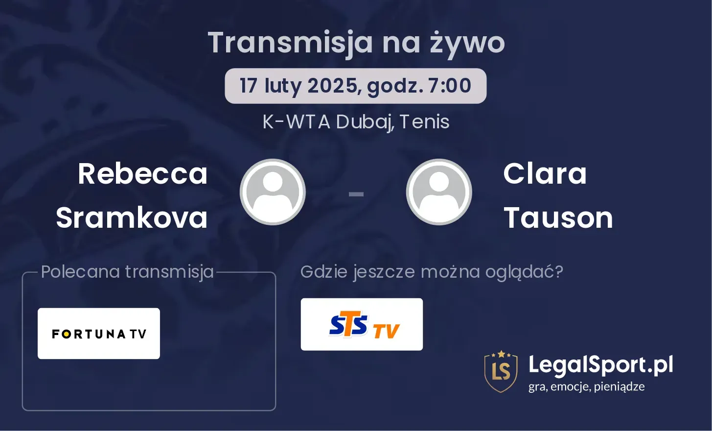 Rebecca Sramkova - Clara Tauson gdzie oglądać?