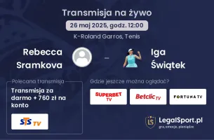 Rebecca Sramkova - Iga Świątek gdzie oglądać transmisję?