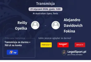 Reilly Opelka - Alejandro Davidovich Fokina gdzie oglądać? (21.01)