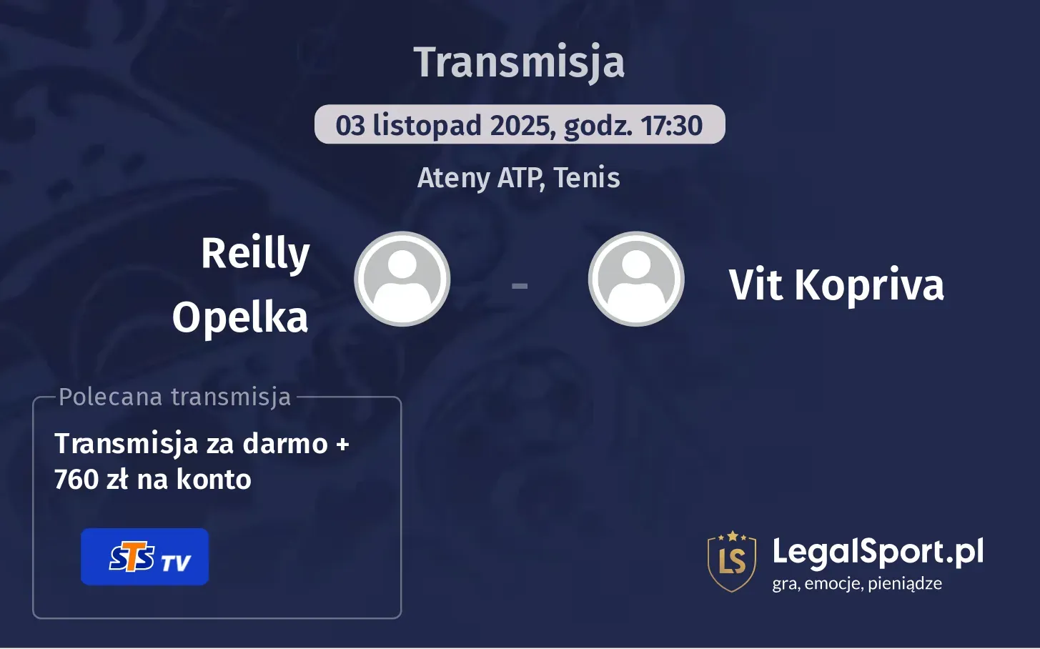 Reilly Opelka - Vit Kopriva Transmisje