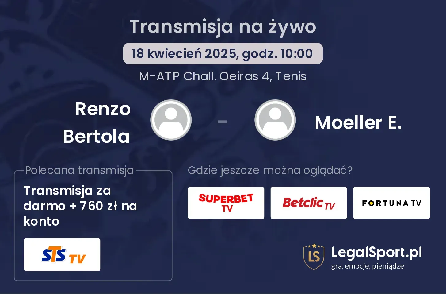 Renzo Bertola - Moeller E. gdzie oglądać?