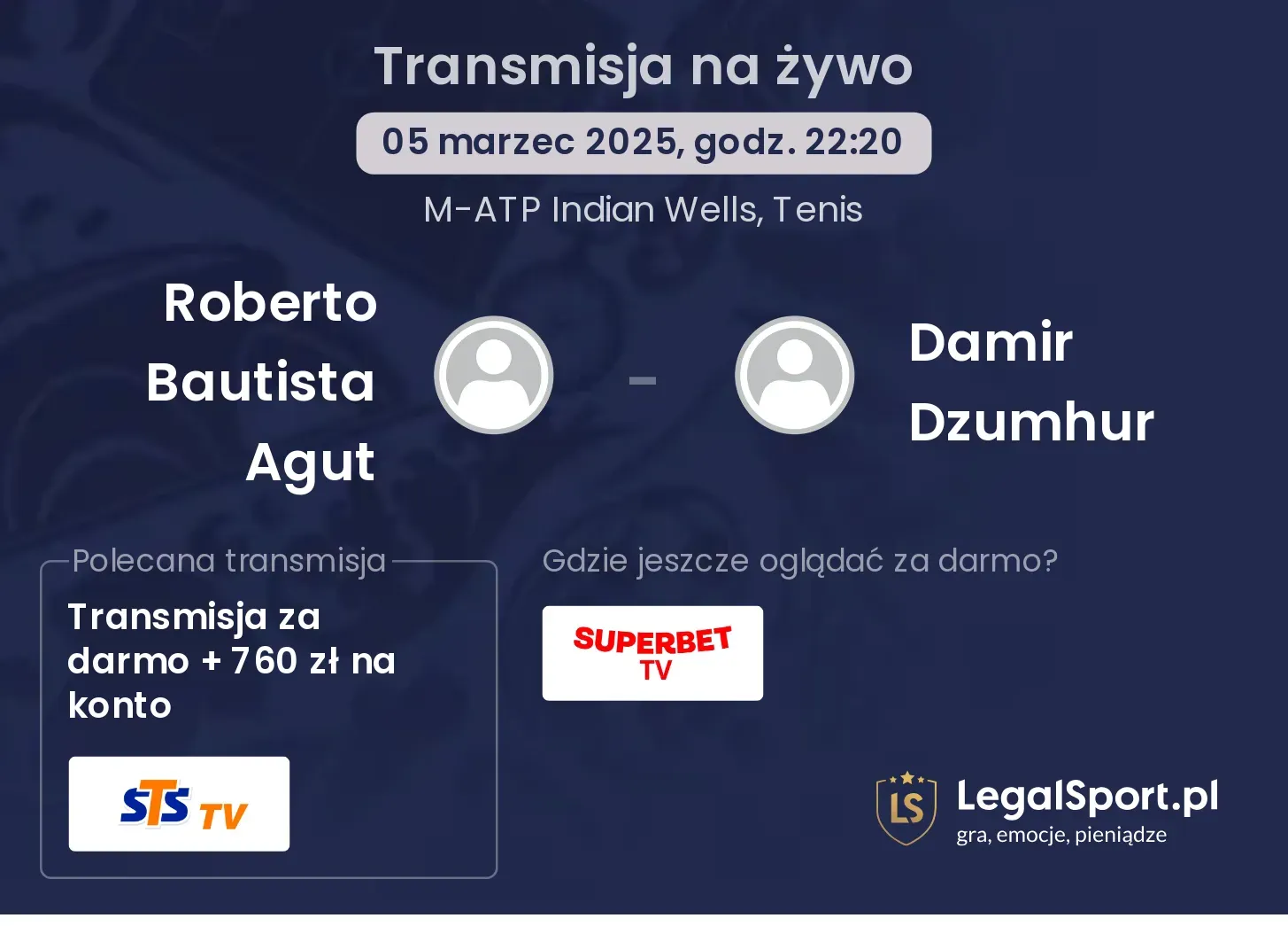 Roberto Bautista Agut - Damir Dzumhur gdzie oglądać?