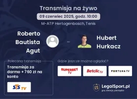 Roberto Bautista Agut - Hubert Hurkacz gdzie oglądać transmisję?