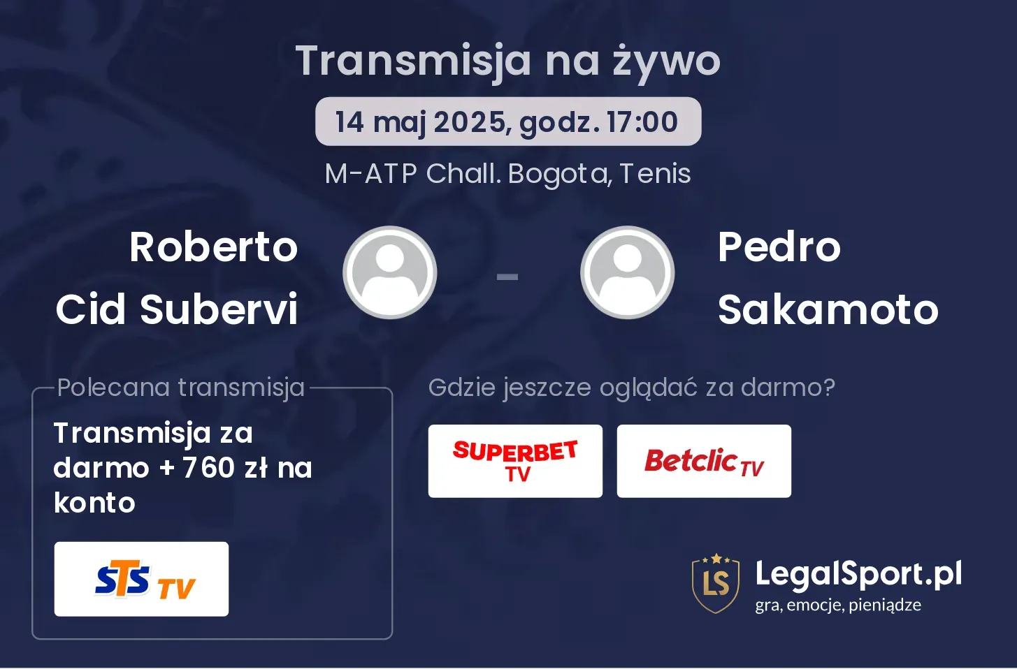 Roberto Cid Subervi - Pedro Sakamoto transmisja na żywo